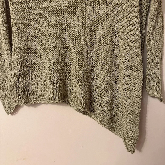 Aritzia Talula Asymmetrical Open Knit Sweater Women Size  S - Picture 6 of 9